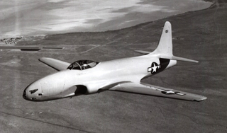 The prototype of the second XP-80A, nicknamed the Gray Ghost